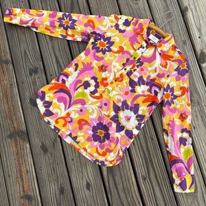 J. Crew Collection Classic Fit Popover Ratti Curly Floral Top